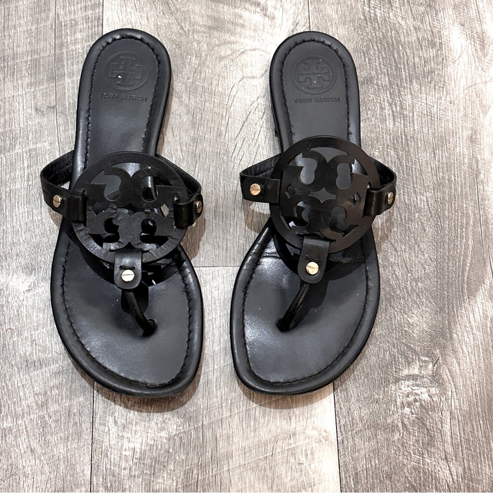 Tory Burch black miller sandals size 9
